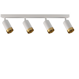 Lampa ścienno-sufitowa ARRAS 4 biało-złota GU10