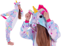 Piżama Kigurumi Onesie Jednorożec w Gwiazdki, Rozmiar L