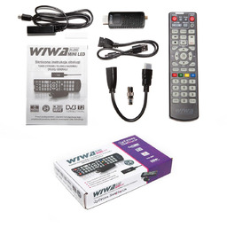 Tuner DVB-T2 WIWA H.265 MINI z wyświetlaczem