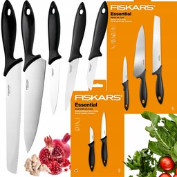 Fiskars Zestaw Komplet Noży 5x Kuchennych Szefa Chleba