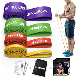 Taśmy oporowe do ćwiczeń fitness zestaw 4 szt