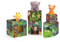Djeco, klocki Maxi Topanijungl wieża ze zwierzątkami