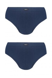 Slipy męskie (2 pack) gładkie granatowe MPC 126