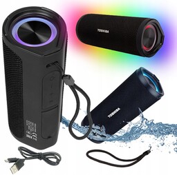 Toshiba Przenośny Głośnik Bezprzewodowy Bluetooth Led IP67 Usb
