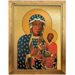 Obraz złocony w ramie, Matka Boża Częstochowska