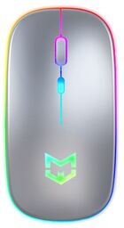 Mysz bezprzewodowa A2 Srebrna ładowana USB cicha bezklikowa