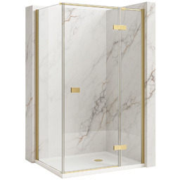 Rea Kabina Prysznicowa Rea Atlas 100x90 Złota Szczotkowana