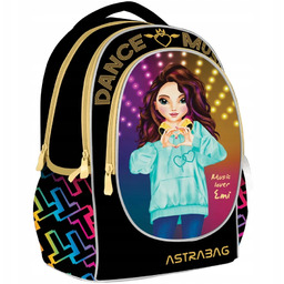 Plecak szkolny AstraBag wielokomorowy 24 l czarny, żółty,