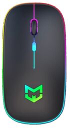 MYSZ BEZPRZEWODOWA A2 SREBRNA ŁADOWANA USB CICHA BEZKLIKOWA