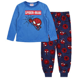 Marvel Spider-Man Piżama Chłopięca Długi Rękaw Niebieska Granatowa,