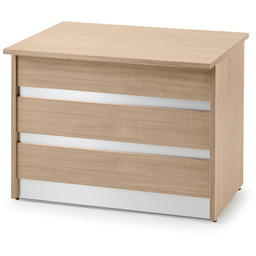 Niska lada recepcyjna INVITE, 1000x800x750 mm, dąb