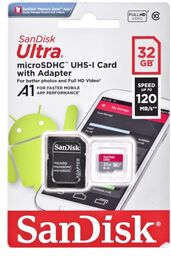 Karta Pamięci SANDISK ULTRA microSDHC 32 GB 120MB/s