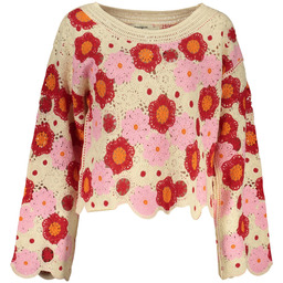 BEŻOWY SWETER DAMSKI DESIGUAL