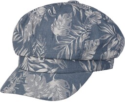Czapka Newsboy Allover Leaves by Lipodo, denim, cm