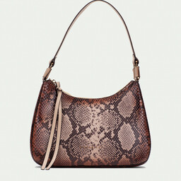 Hiszpańska torebka damska - HISPANITAS BI254149 BRĄZ WĄŻ