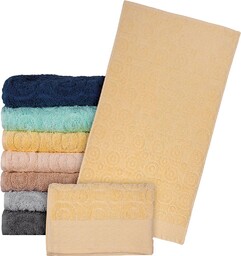 TEGYPT70X140 - ręcznik frotte - jasnożółty
