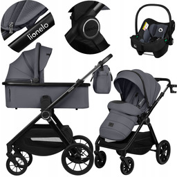 Wózek 3w1 Gondola Spacerówka Fotelik I-size Wielofunkcyjny Lionelo