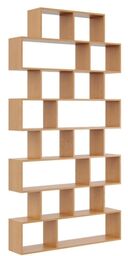 Regał otwarty, ścienny, biblioteczka, KADO, 124x18x240 cm, olcha,