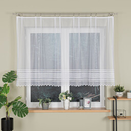 Markizeta Firana żakardowa gotowa 250x120 001 biała Bernadeta