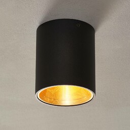 EGLO Lampa sufitowa LED Polasso okrągła, czarno-złota