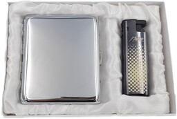 Zestaw upominkowy papierośnica zapalniczka prezent upominek