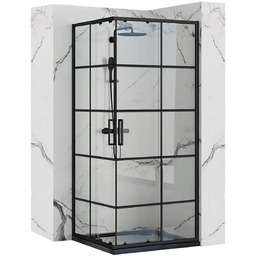 Rea Kabina prysznicowa Rea Concept Black 80x80