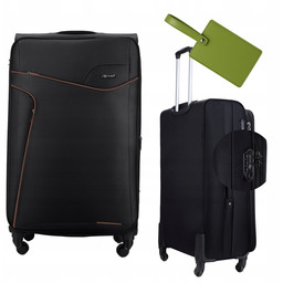 Walizka Średnia na kółkach podróżna Materiałowa miękka pojemna