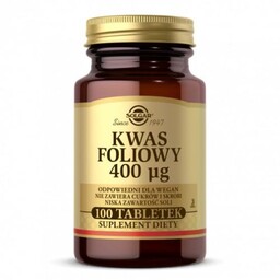 SOLGAR Kwas foliowy 400 mcg - 100 tabletek