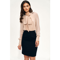 Ołówkowa Czarna Spódnica z Wysokim Stanem