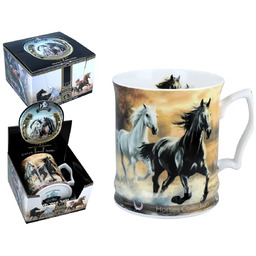 DUŻY KUBEK PORCELANOWY CARMANI Horses Collection - Konie