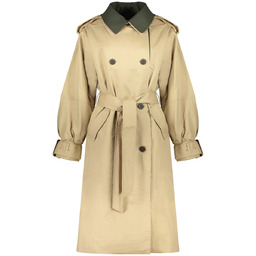 BEŻOWY PŁASZCZ TRENCZOWY DAMSKI DESIGUAL