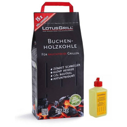 Lotusgrill Zestaw startowy (2,5 kg węgla + 500