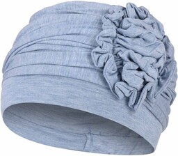 Turban Lotus-Uni Bamboo by Christine Headwear, jasnoniebieski, One