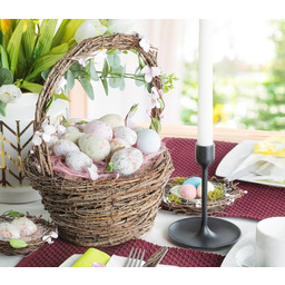 Eurofirany Wielkanocny koszyk 05 22x20x34 brązowy