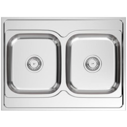 Zlewozmywak dwukomorowy MYQ Dakar 120 Stal nierdzewna 60x80