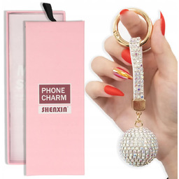 BRELOCZEK CHARMS Zawieszka Quick Do Telefonu Kluczy CYRKONIOWA