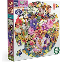 Eeboo - Okrągłe puzzle Jesień Bukiet - Puzzle