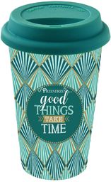 PORCELANOWY KUBEK PODRÓŻNY - Good Things Take Time