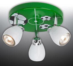 Brilliant Lampa sufitowa LED Soccer, 3-punktowa