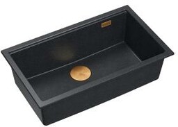 Quadron LOGAN 110 HQD7644U8_PVDC1_U Granitowy Black diamond/Miedziany Zlewozmywak