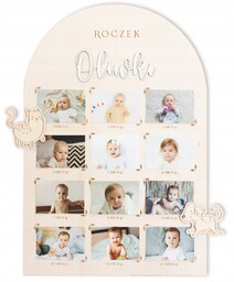 Ramka Tablica na 12 zdjęć Pierwszy Roczek Życia