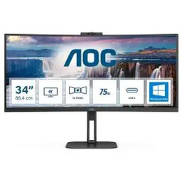 AOC CU34V5CW/BK z kamerą internetową 34" UWQHD VA