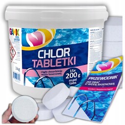Chlor Tabletki 3KG Chlorowe Duże 15SZT 200G Chemia