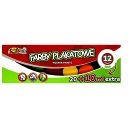 Farby Plakatowe 30Ml Kolori 12 Kolorów Penmate