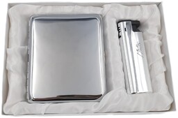 Zestaw upominkowy papierośnica zapalniczka prezent upominek