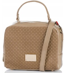 Listonoszka Kuferek PREMIUM Torebka Damska Monnari Beżowa Dwukomorowa