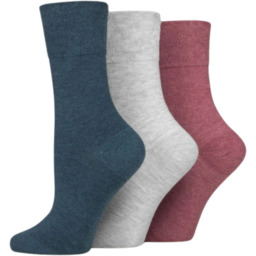 IOMI 3PACK Skarpety Damskie DLA DIABETYKÓW z szerokim