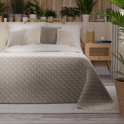 Markizeta Narzuta dekoracyjna 220x240 017 szaro-beżowa Velvi