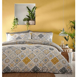 Portfollio Maroko Ochre poszewka na kołdrę, dwustronna pościel,