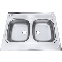 Zlew nakładany 80x60 Alveus dwukomorowy zlewozmywak Primal syfon